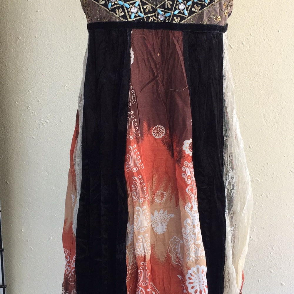 🔥 Boho Mixed Media Dress 💜 - Picture 4 of 9